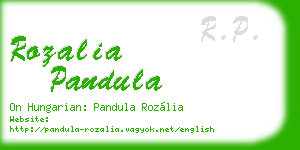 rozalia pandula business card
